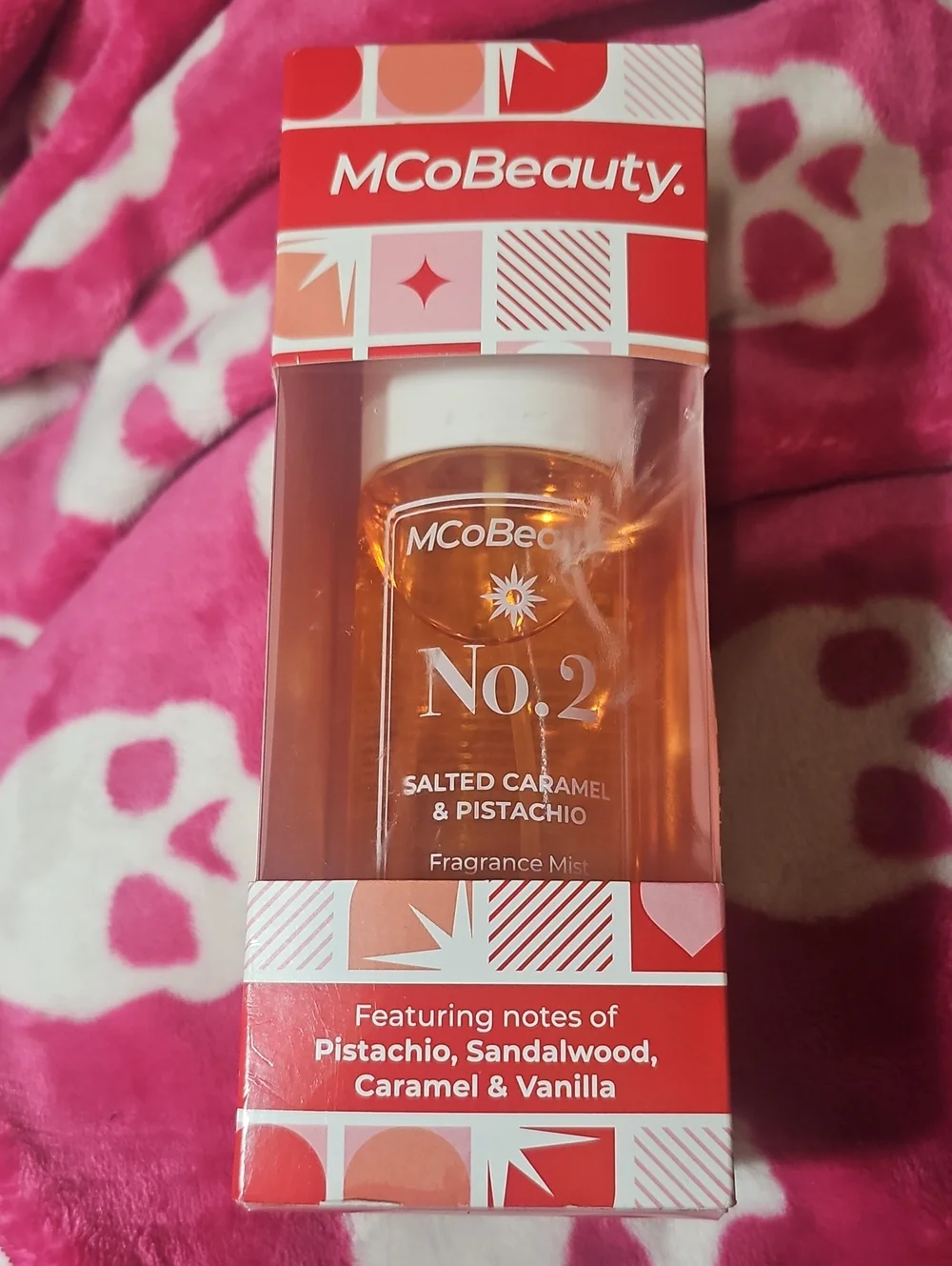 MCoBeauty Fragrance Mist No. 2 (Salted Caramel & Pistachio)  8 oz hair and body